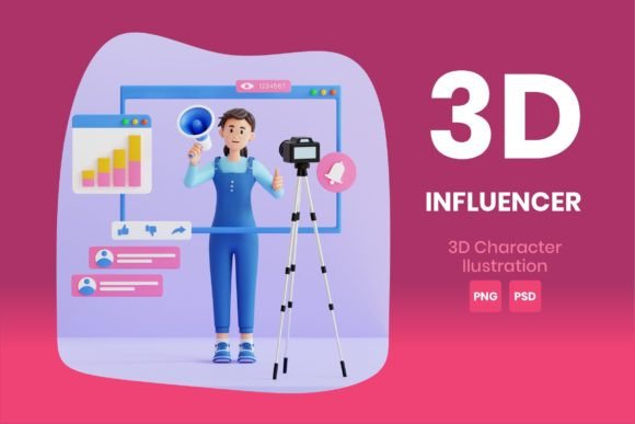 Download Influencer 3d Character Illustration - Premium Resources