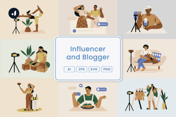 Download Influencer and Blogger Illustration - Influencer Collection